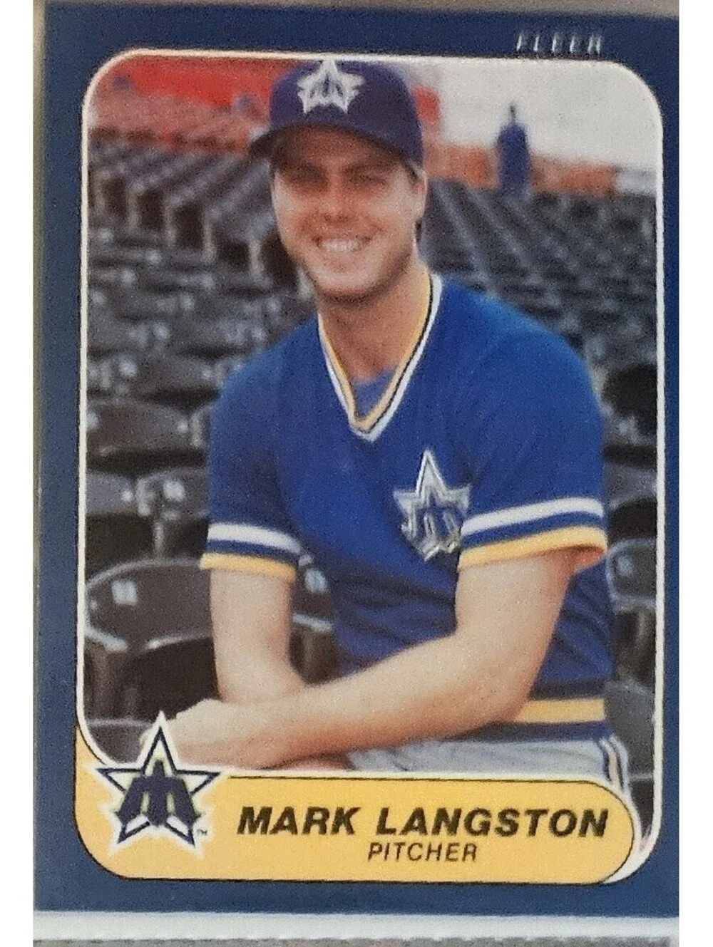 1986 Fleer Baseball #467 - Mark Langston, Seattle Mariners - NmMt